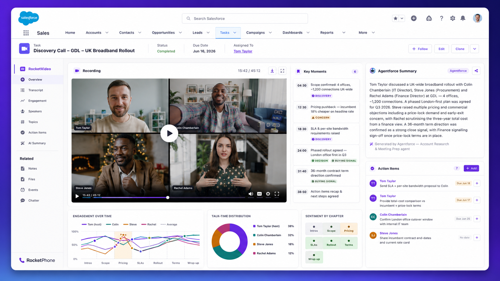 RocketVideo inside Salesforce