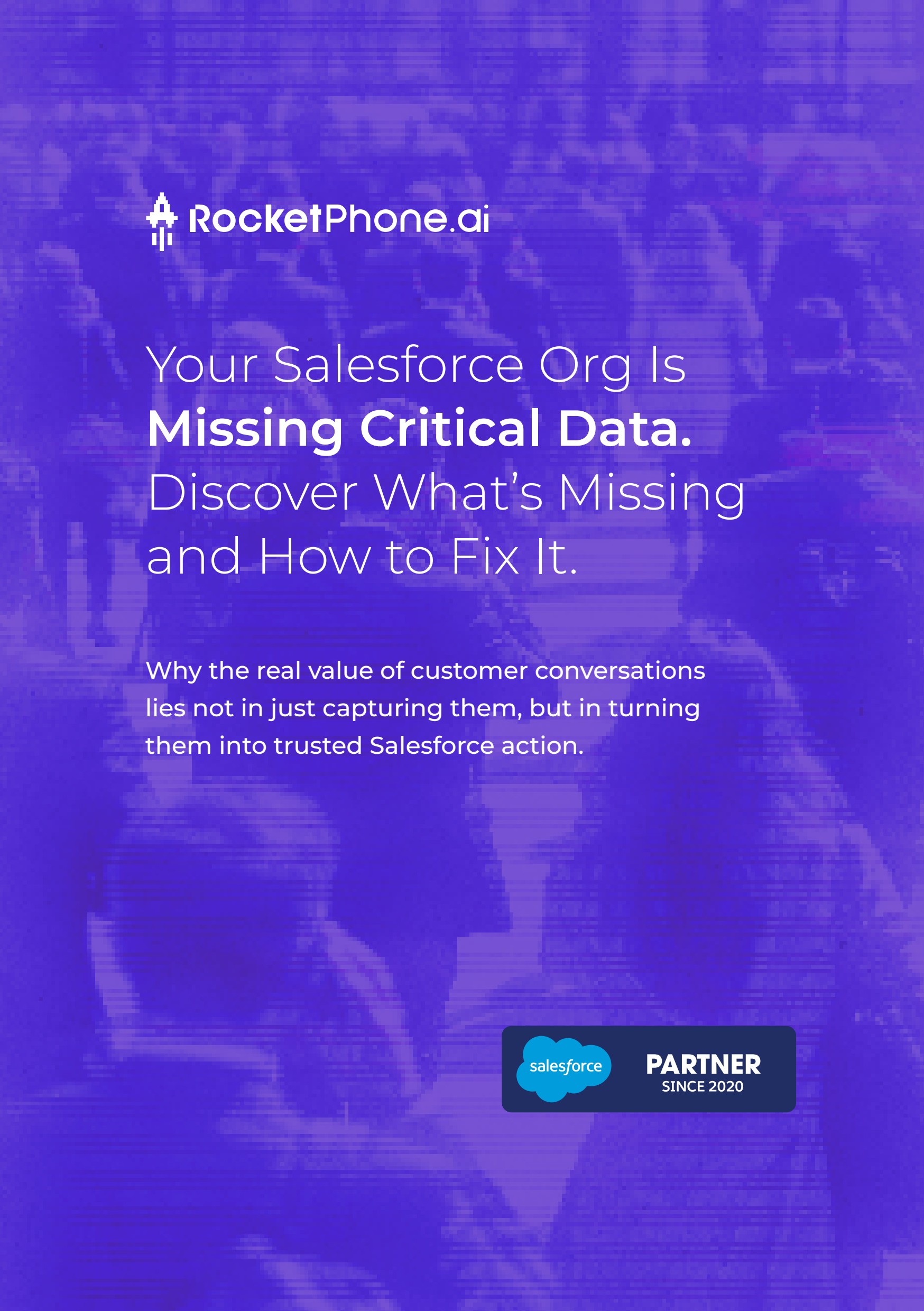 Cover of the RocketPhone.ai 2026 guide: Your Salesforce Org Is Missing Critical Data